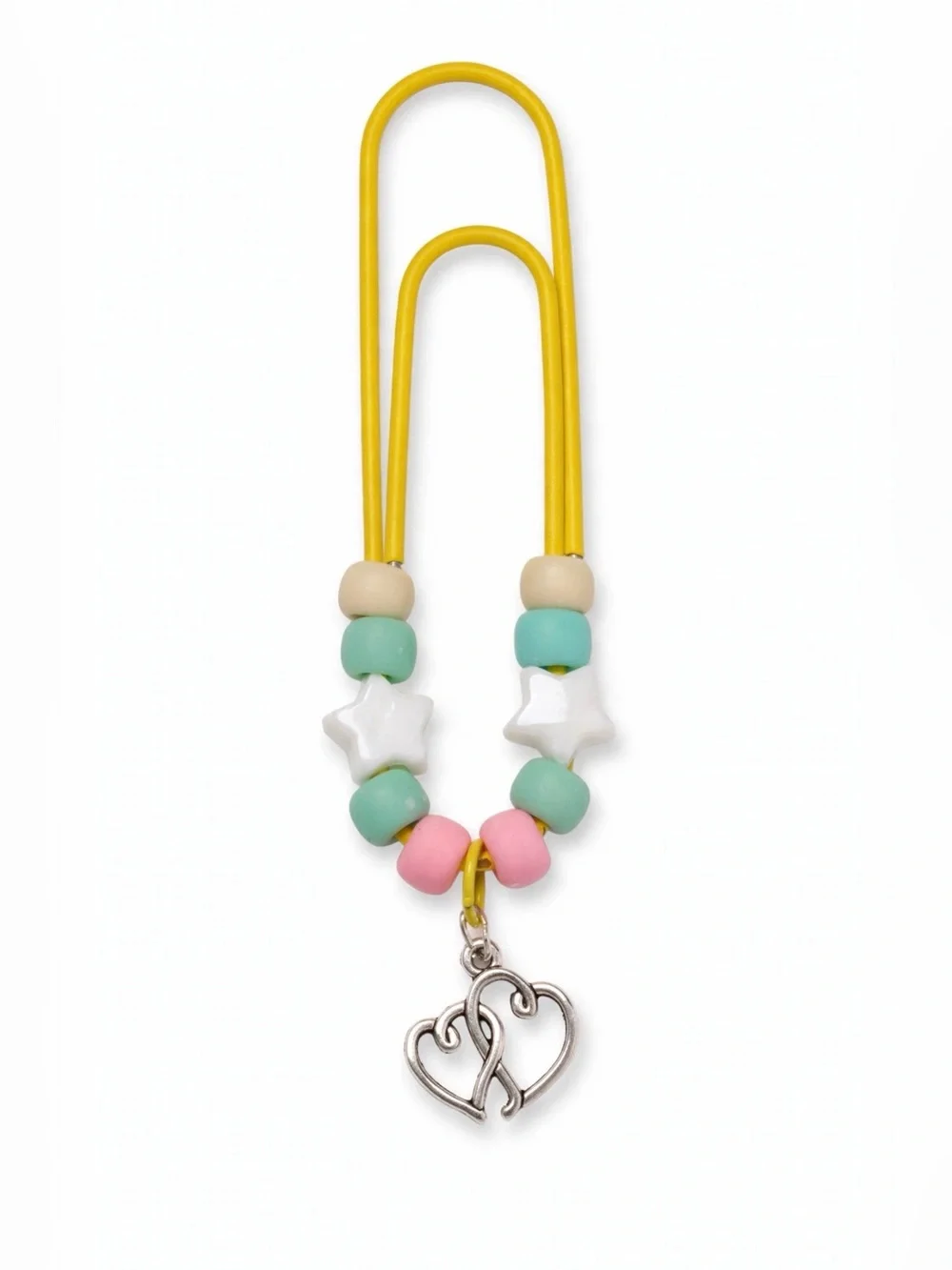 Jumbo paper clip Kids Colorful Beaded Paperclip Charms - Assorted Pastel (Set)